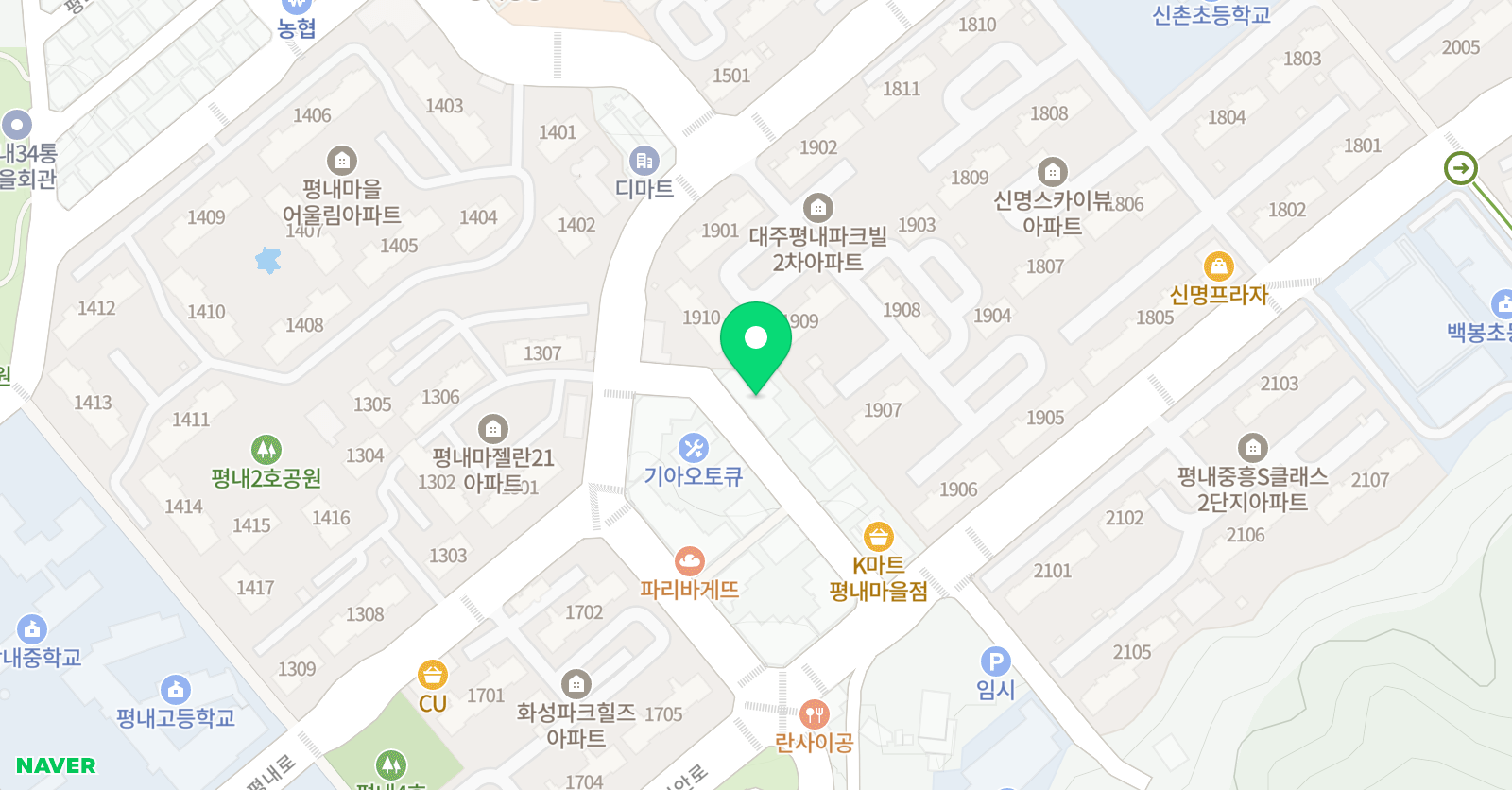 창의숲 수학 나무 학원 위치
