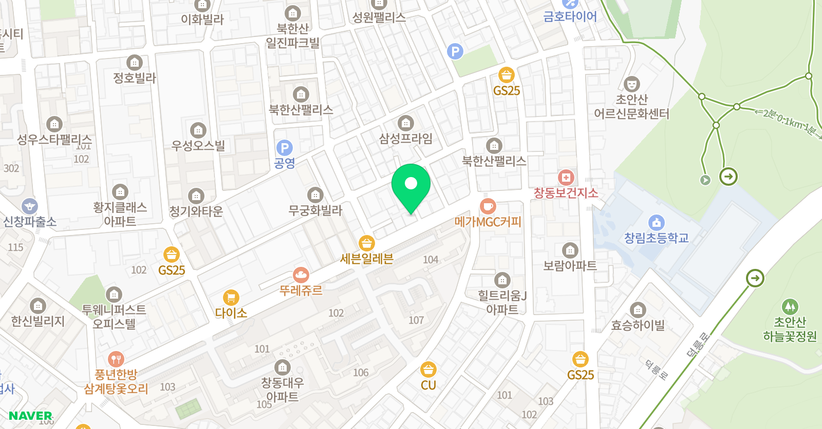 일대일 교과수학학원 위치