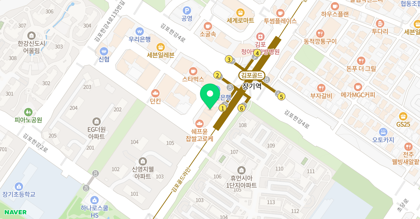 위니드 수학학원 장기동 위치