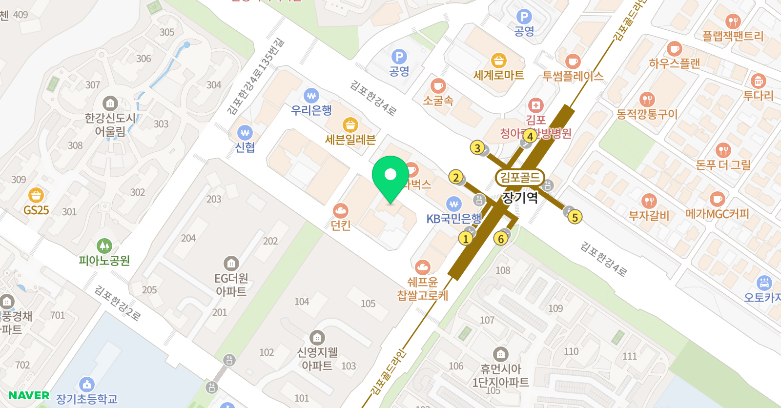 애니포스만화학원 장기캠퍼스 위치