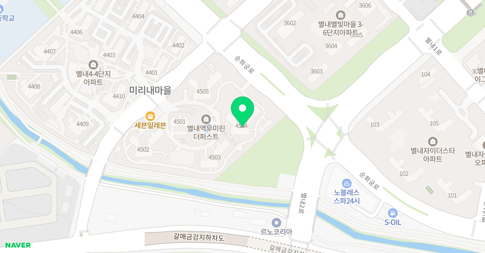 스마트 해법수학학원 우미린퍼스트점 위치