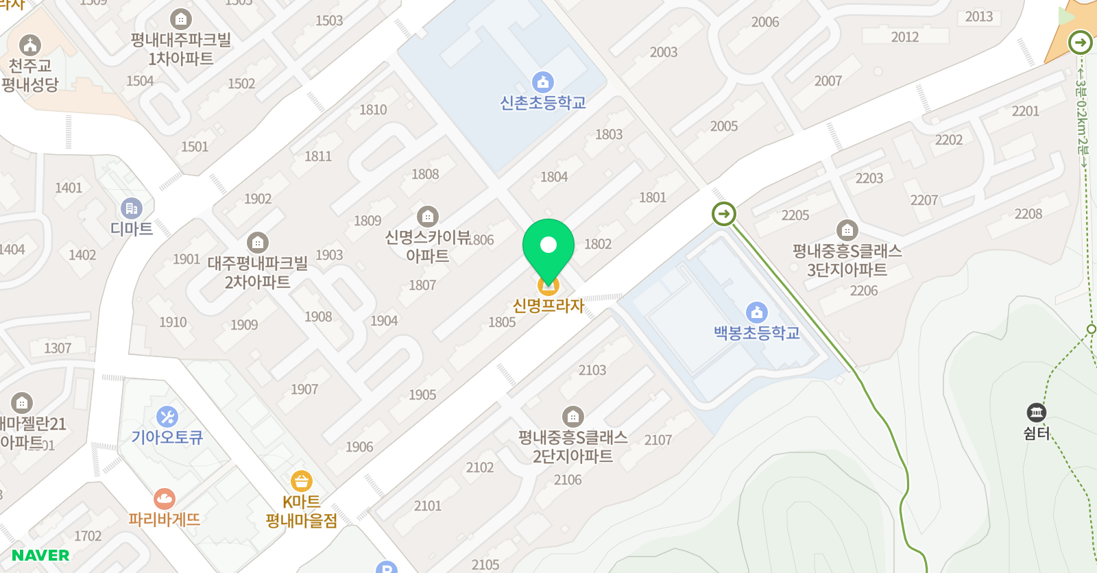 룩스 뮤직드럼학원 본점 위치