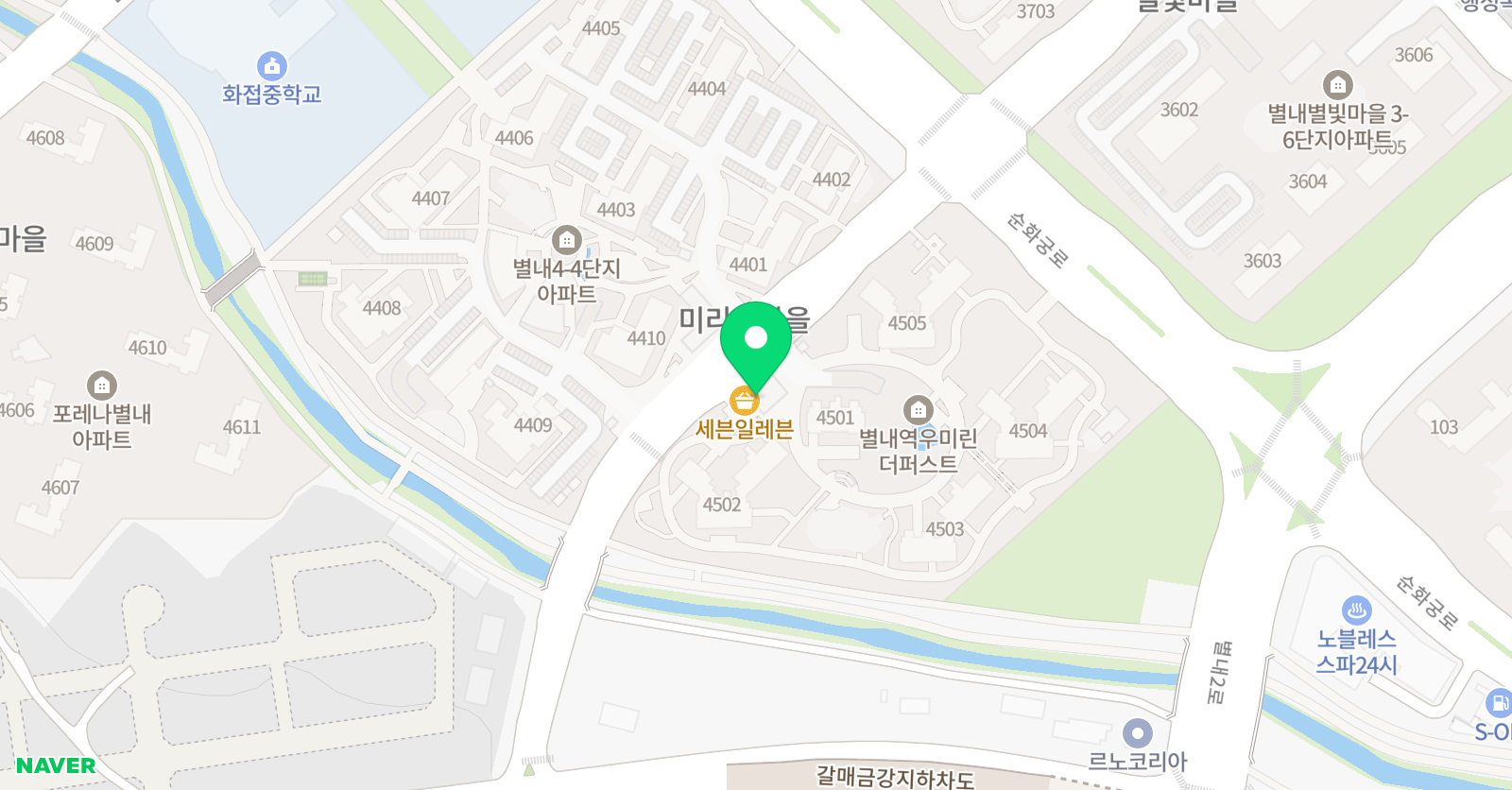 스마트해법수학 별내우미린퍼스트점 위치