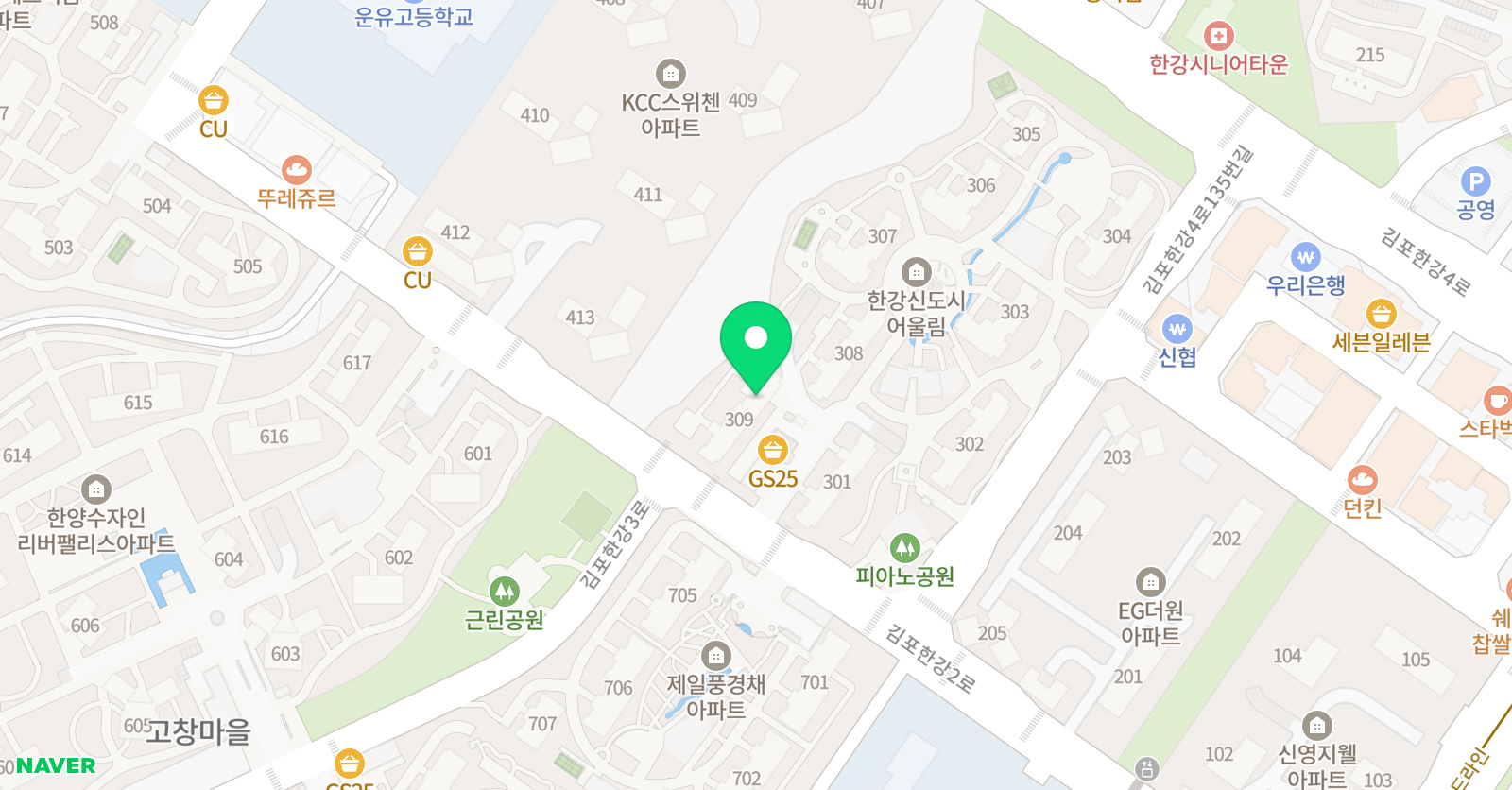 기탄 사고력교실 장기한강어울림점 위치