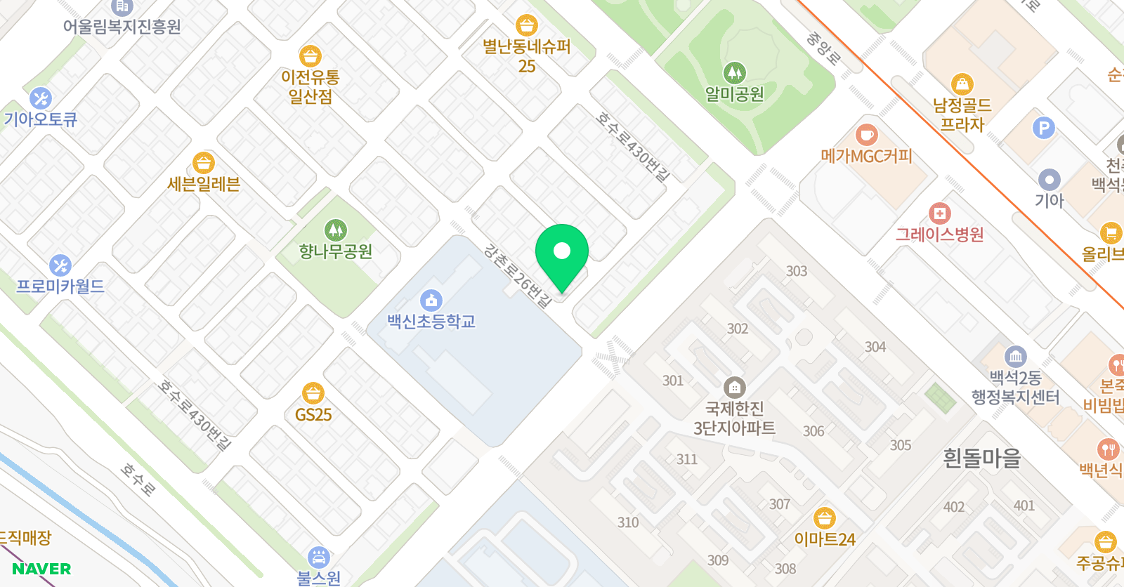 백신 학원 위치