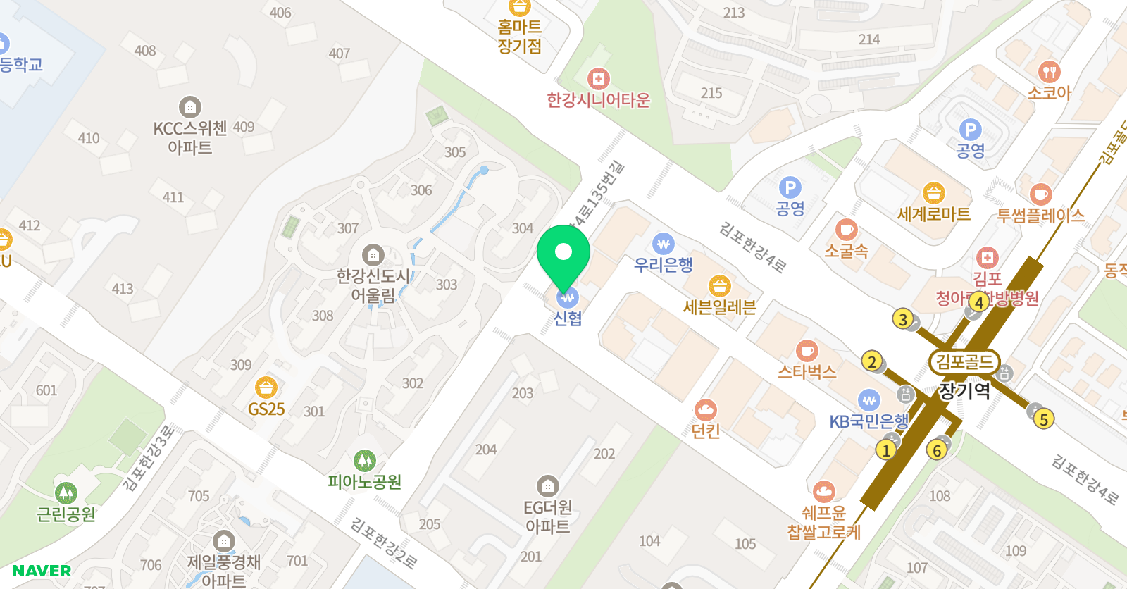 창조의아침 미술학원 장기캠퍼스 위치