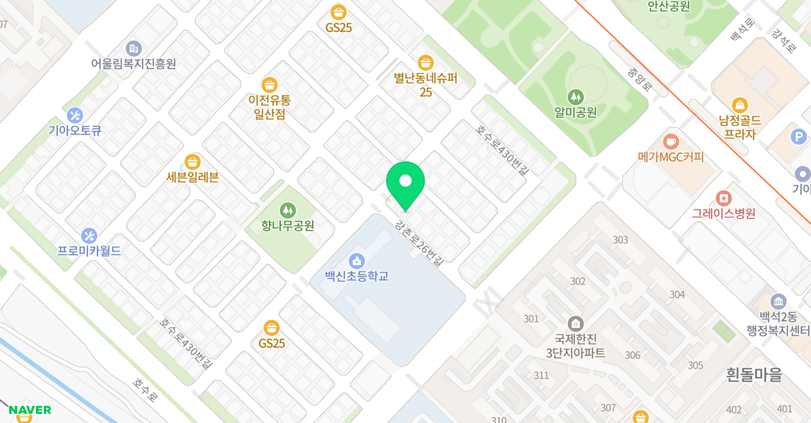 작은천사 음악학원 위치