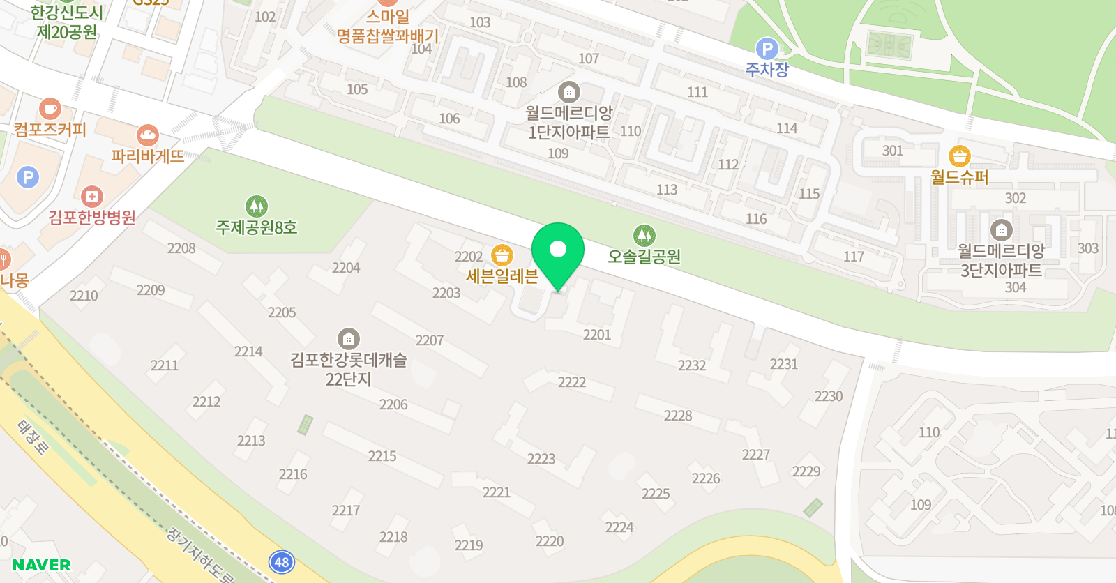 딱풀리는수학 수학학원 운양초점 위치