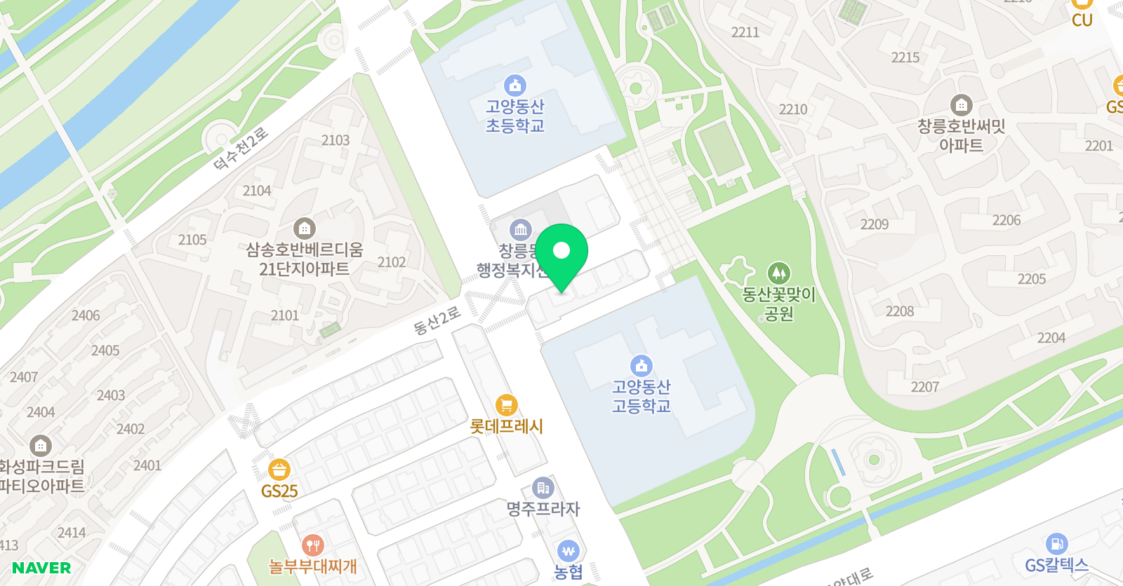 지앤비패럴랙스 경기북부직영학원 위치