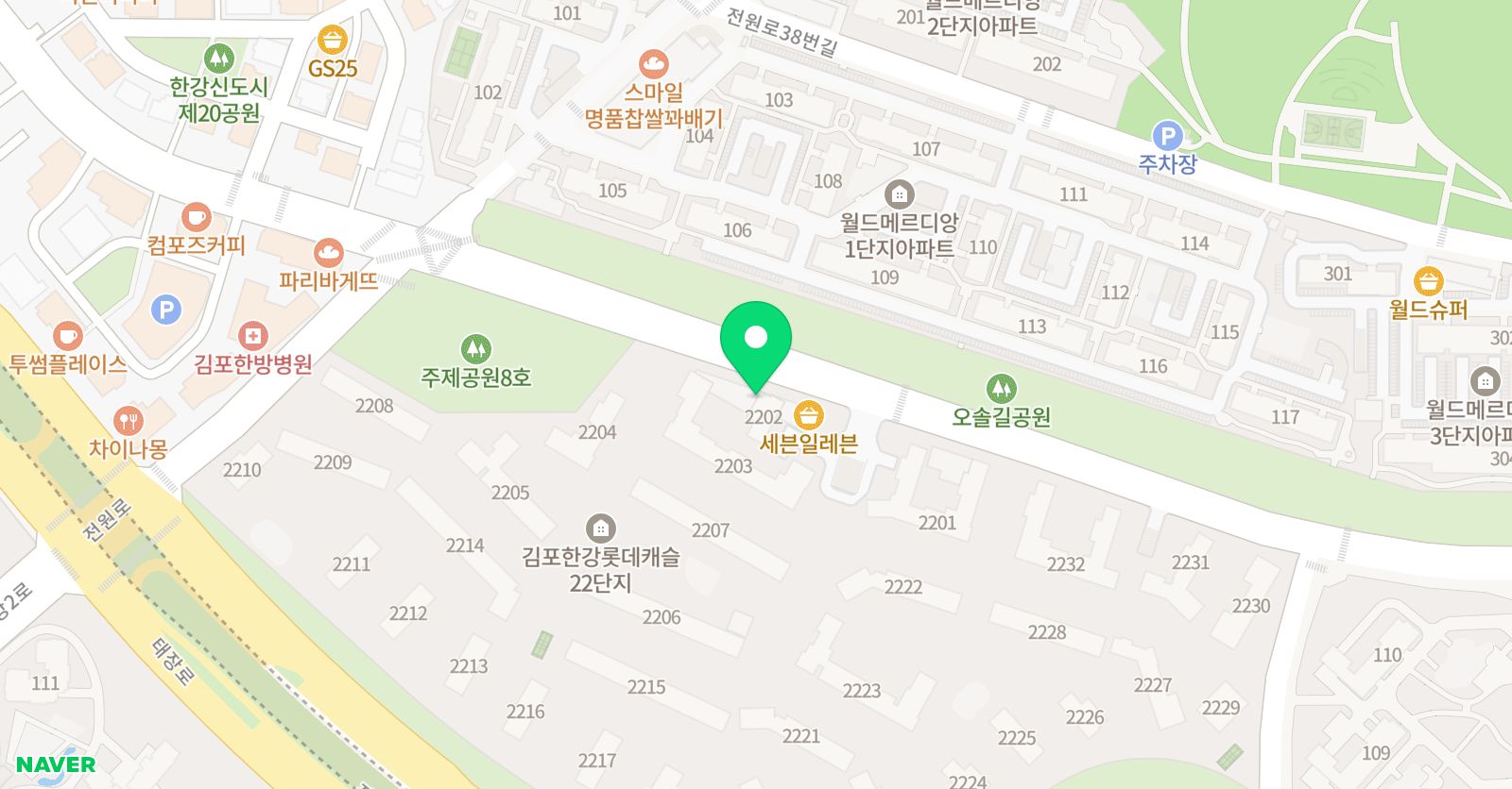 파워 점핑 줄넘기 김포모담점 위치