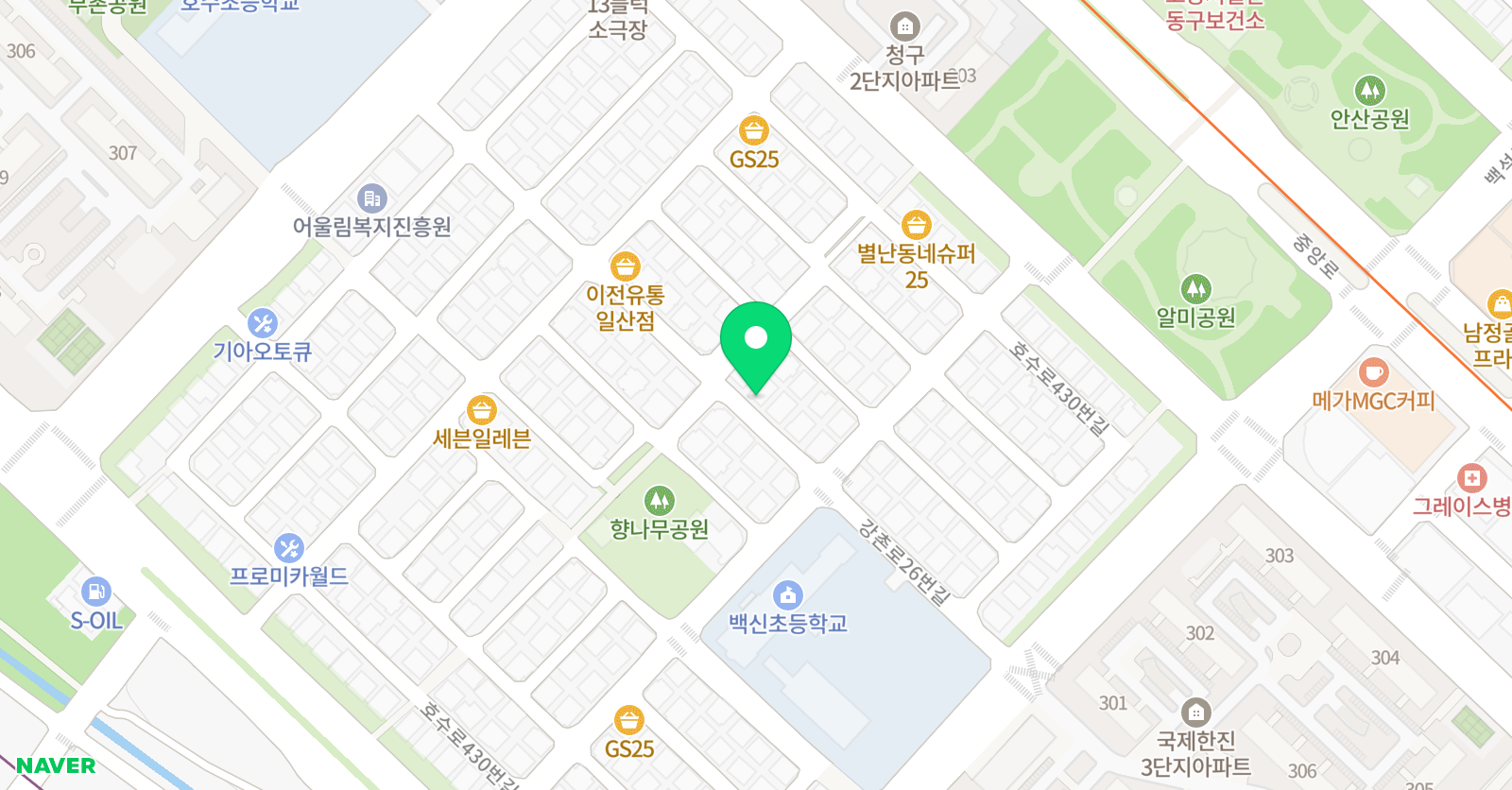 봄 영어학원 위치