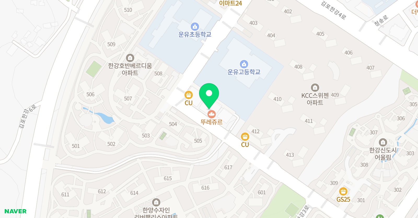 JHK 수학학원 위치
