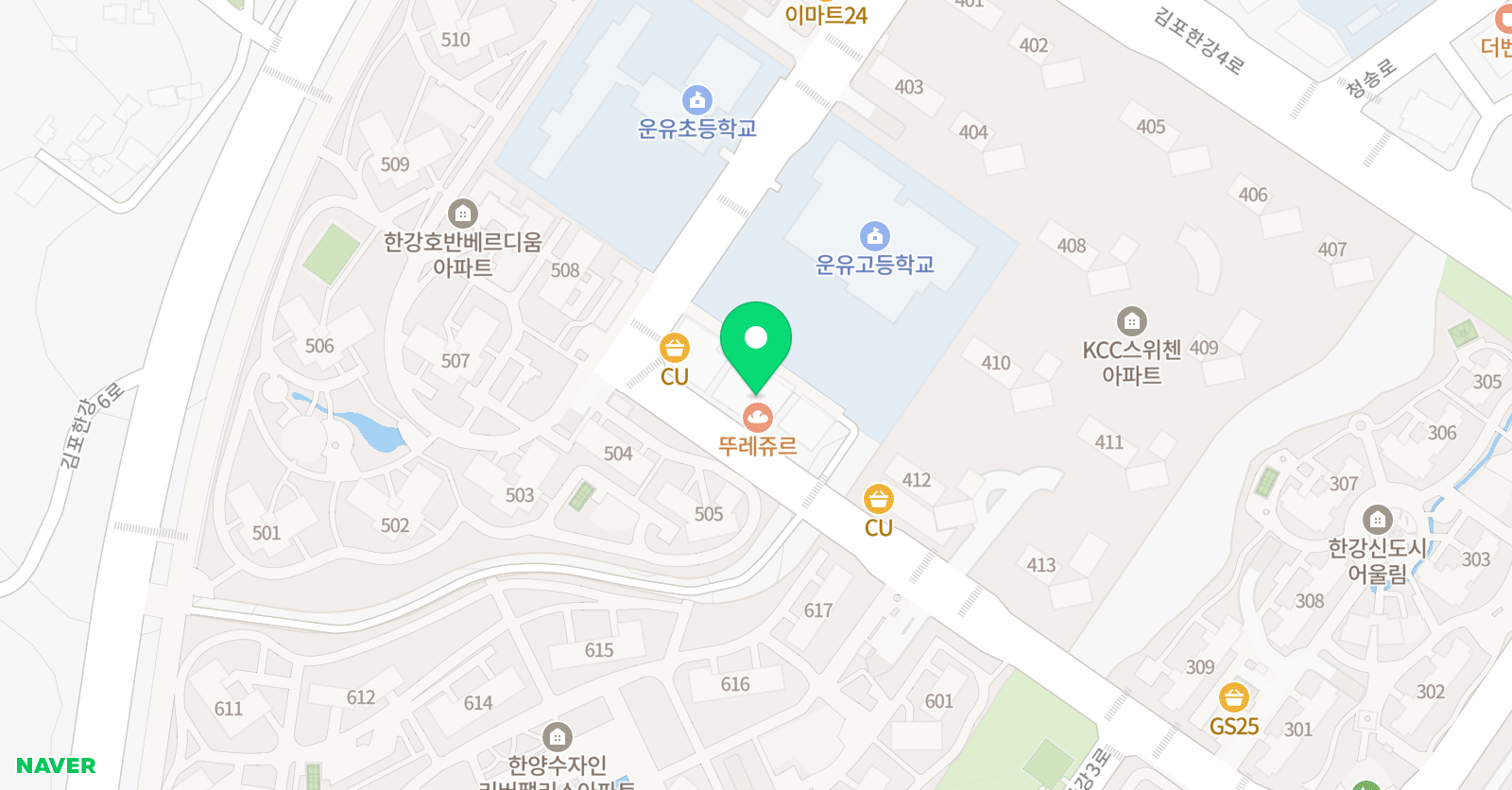 IH 학원 중고등관 장기캠퍼스 위치