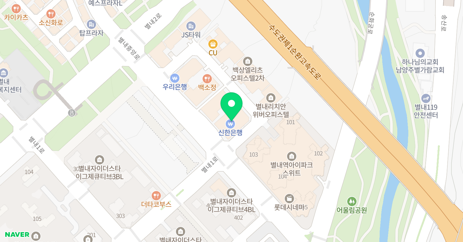 미술로생각하기 미술학원 별내센터 위치