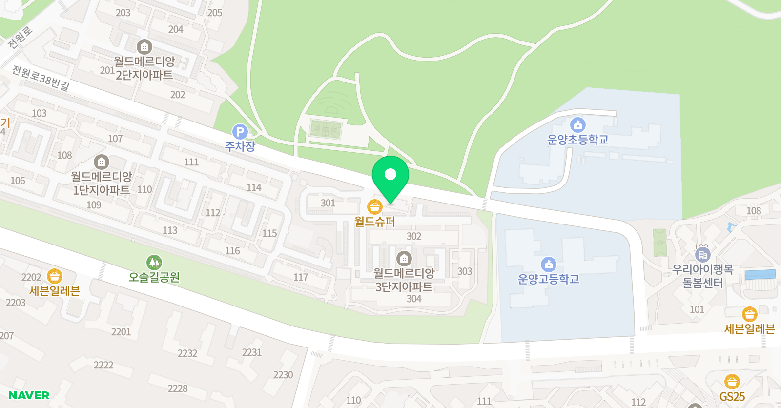 드림피아 음악학원 김포운양점 위치