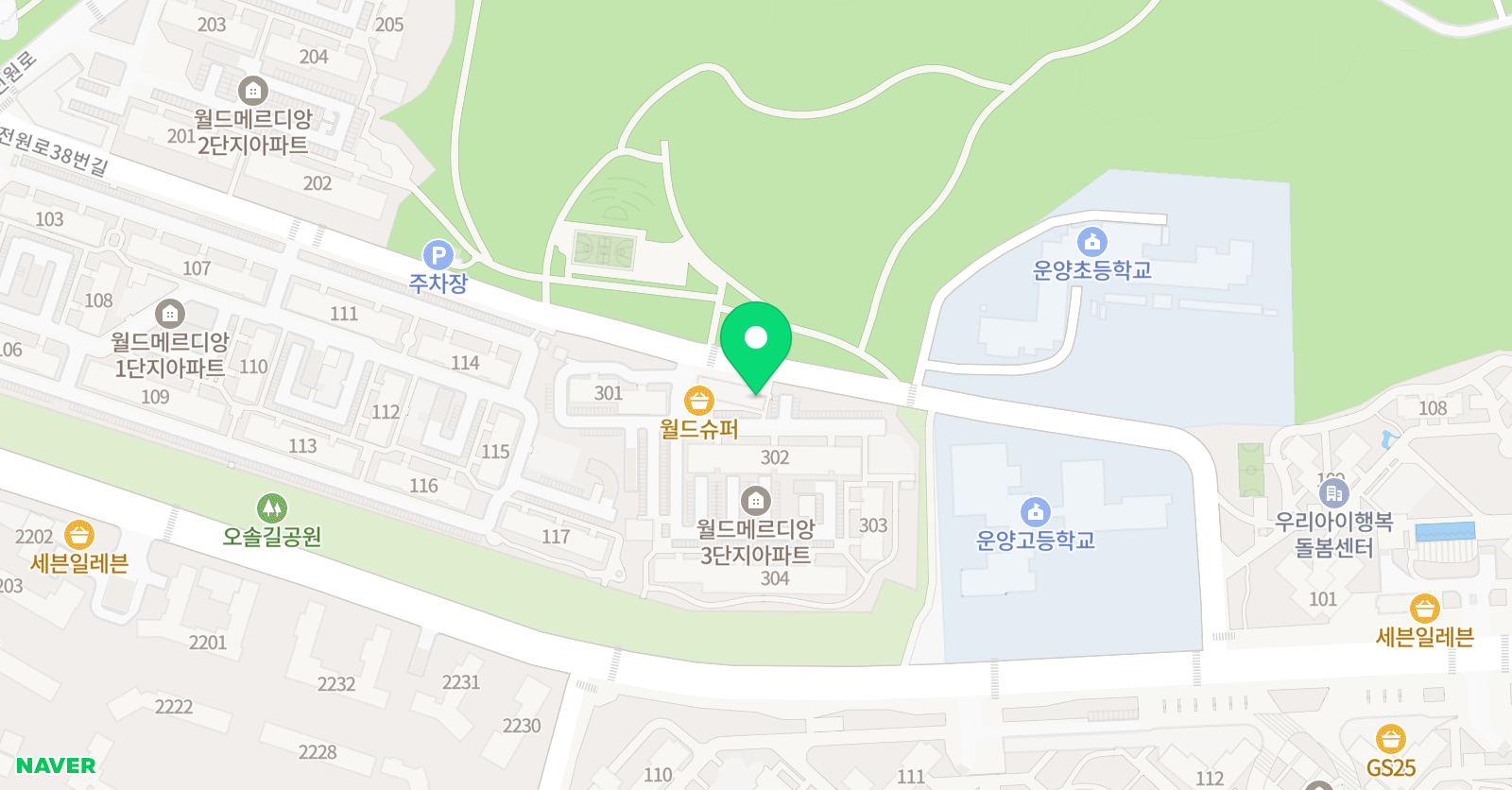 튼튼영어마스터클럽 김포운양점 위치