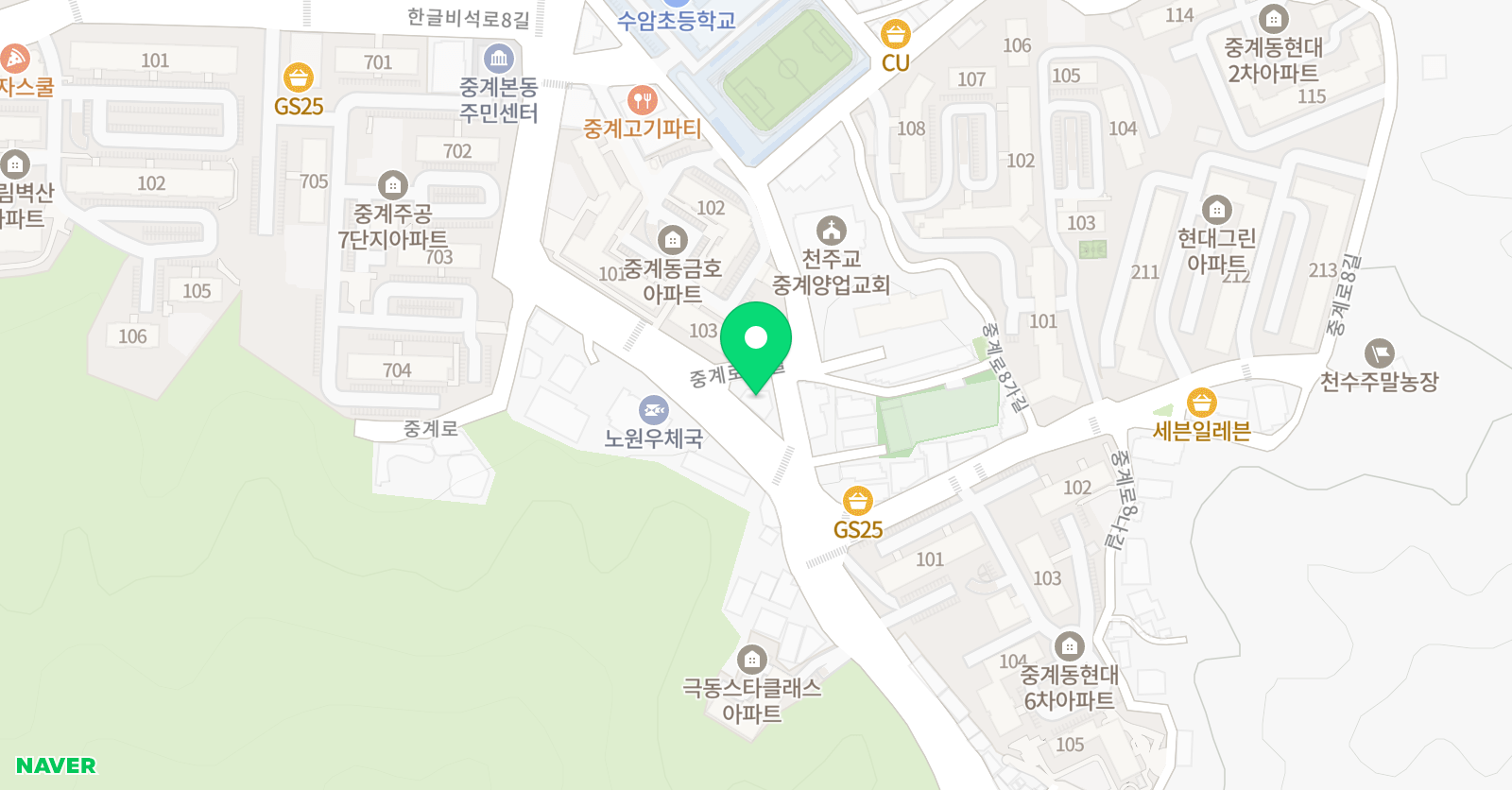 국가 태권도 중계동 위치