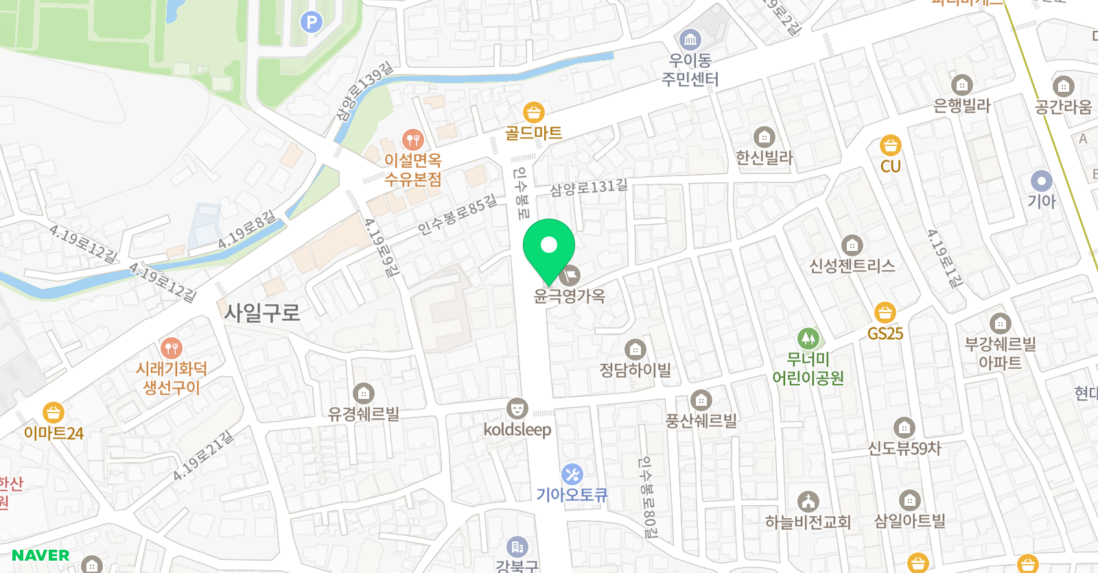 강북리드 FC축구교실 위치