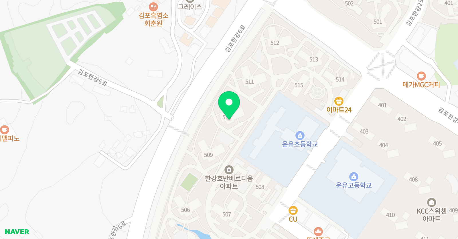 유니팝 미술 김포한강센터 위치