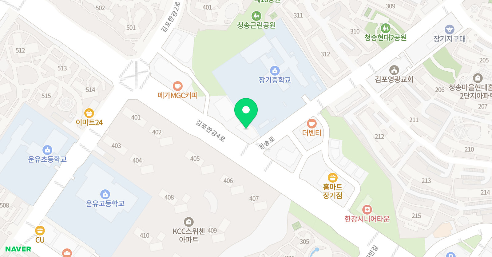 와와학습코칭센터 김포학원 위치