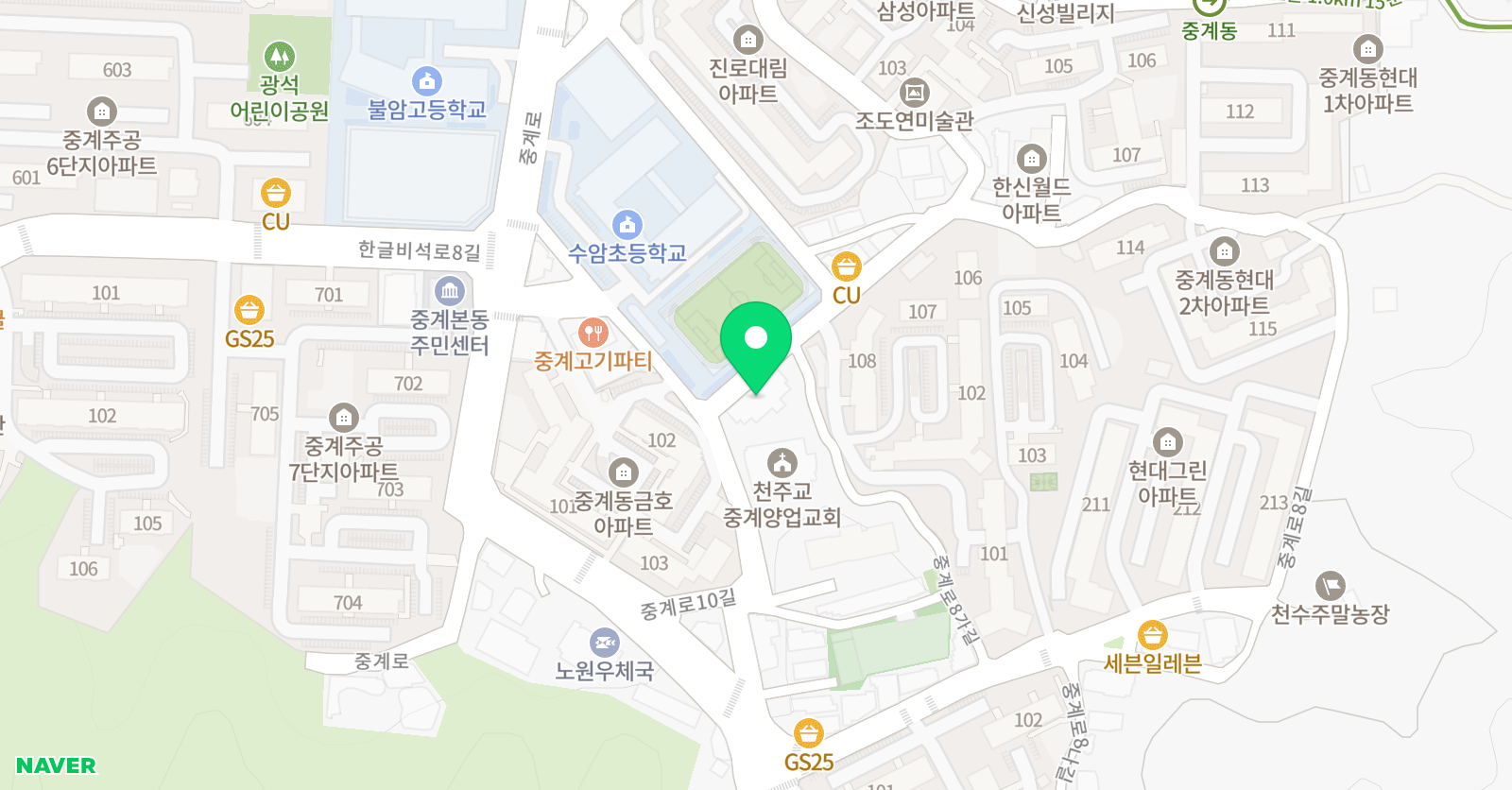 용인대금메달 태권도 위치