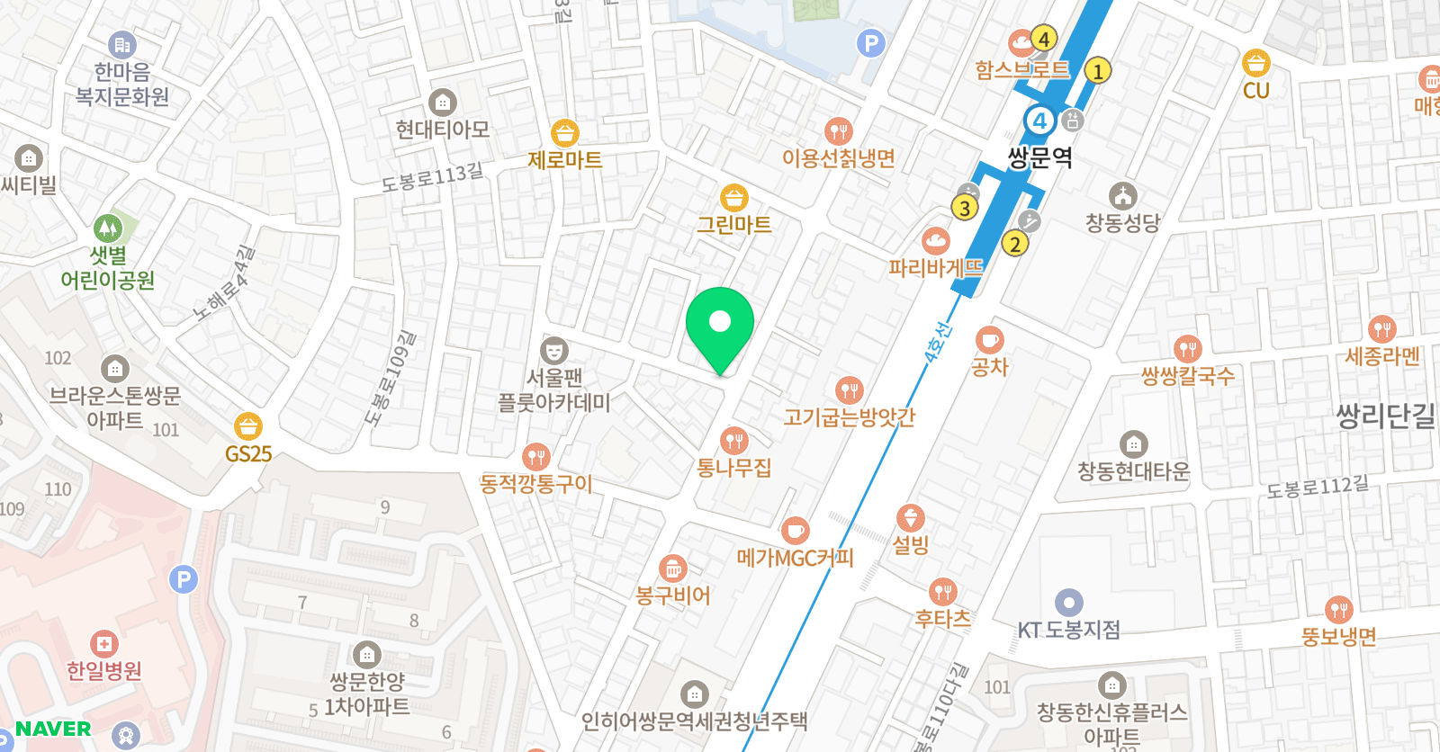 KM music story 위치