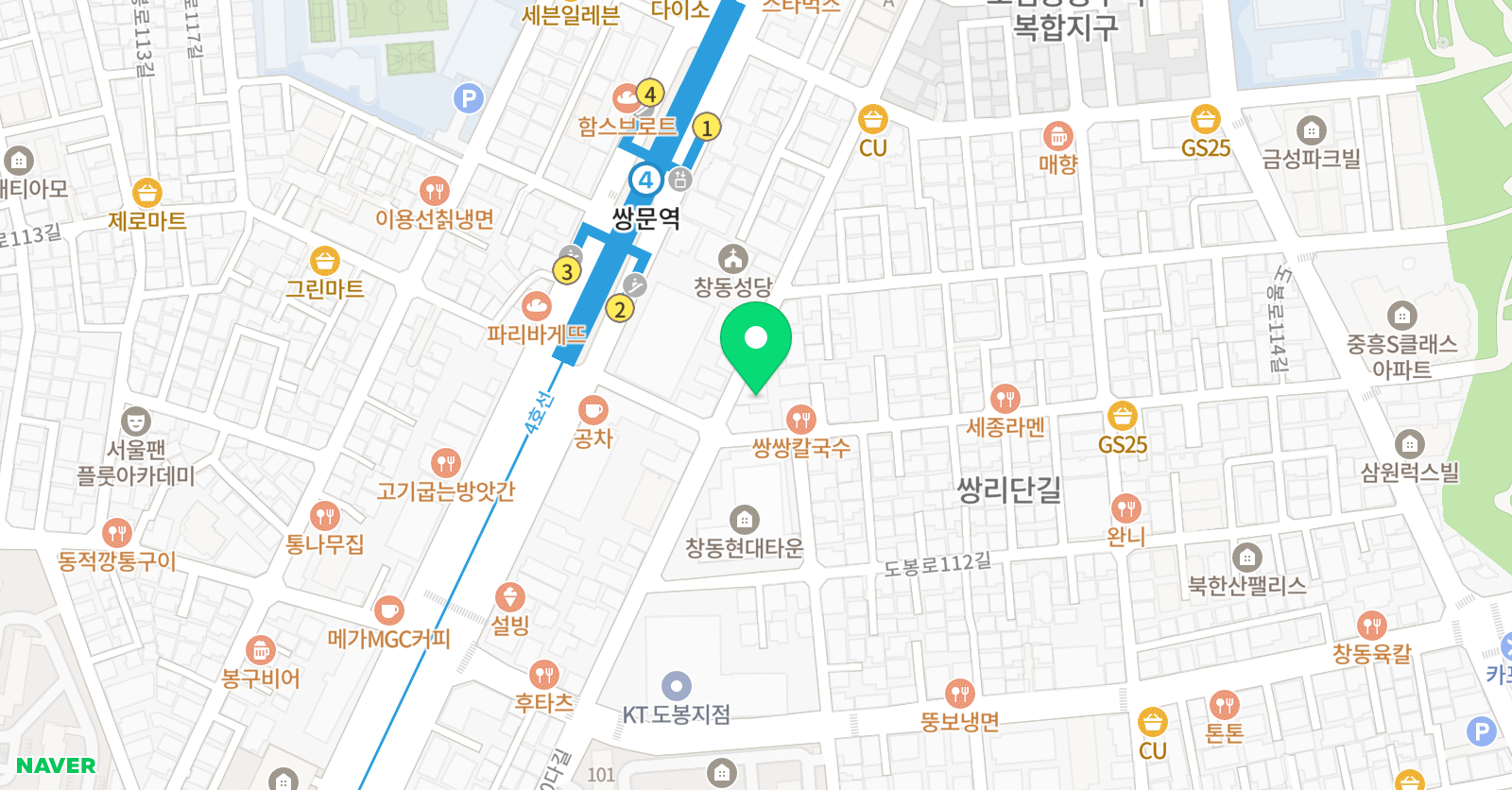 NTS 태권도 창동1호점 위치
