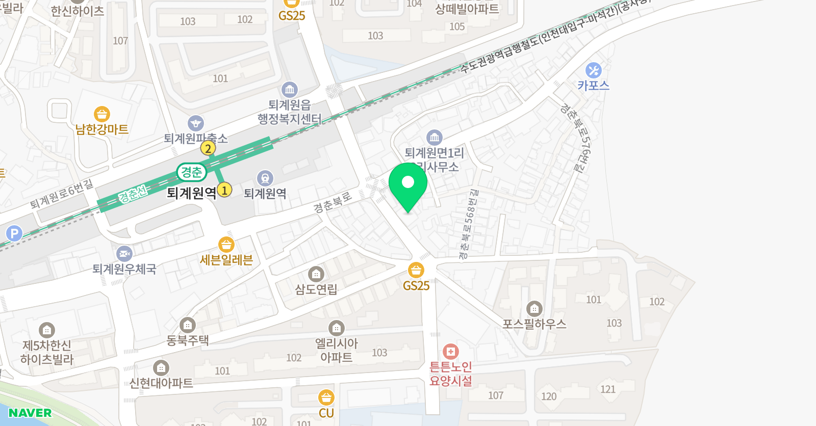 삼성영어 퇴계원1교실 위치