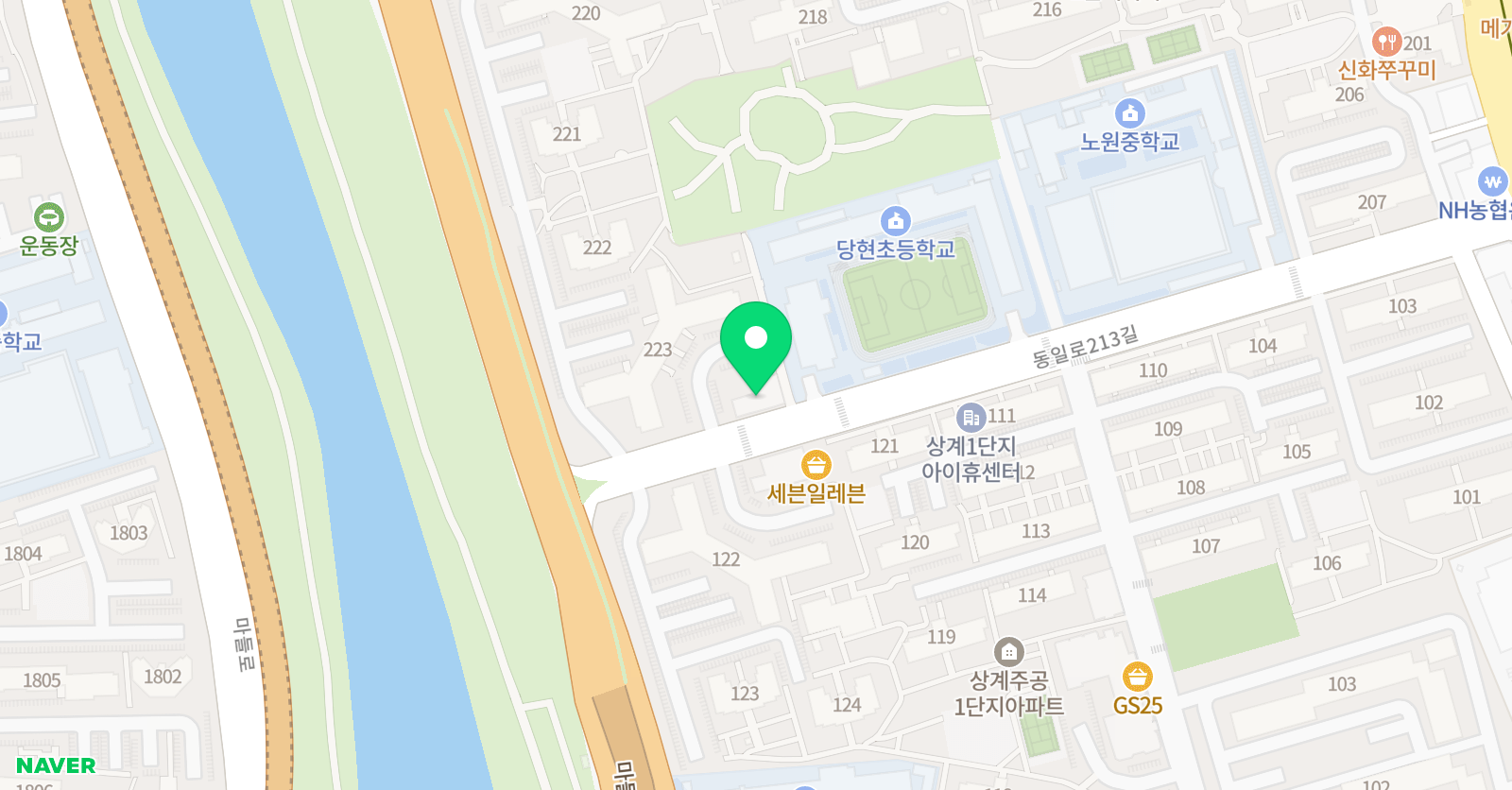 리드인 노원당현초점 위치
