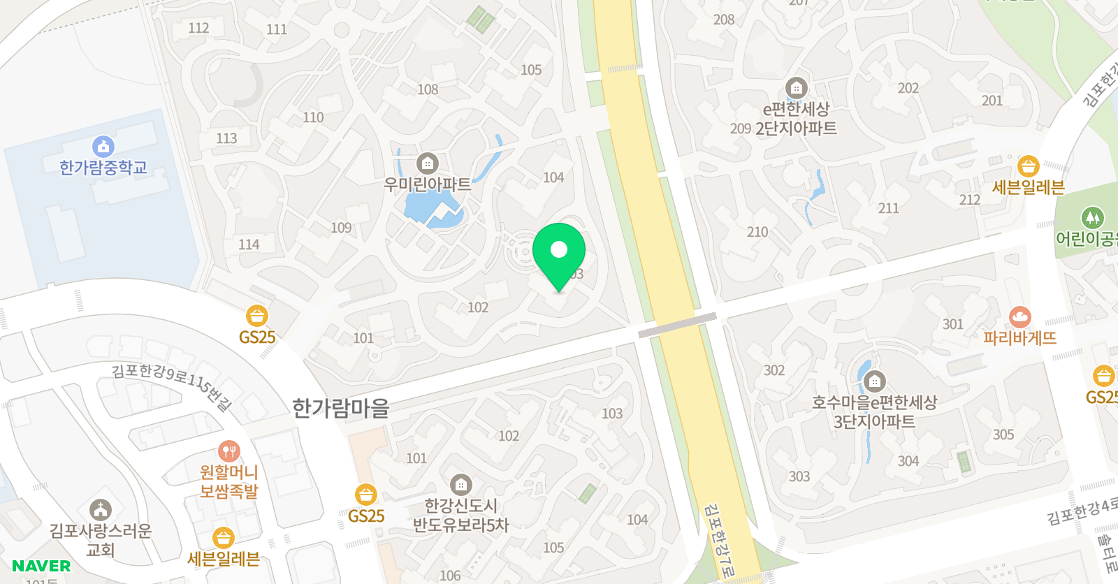 셀파우등생교실 김포한가람우미린점 위치