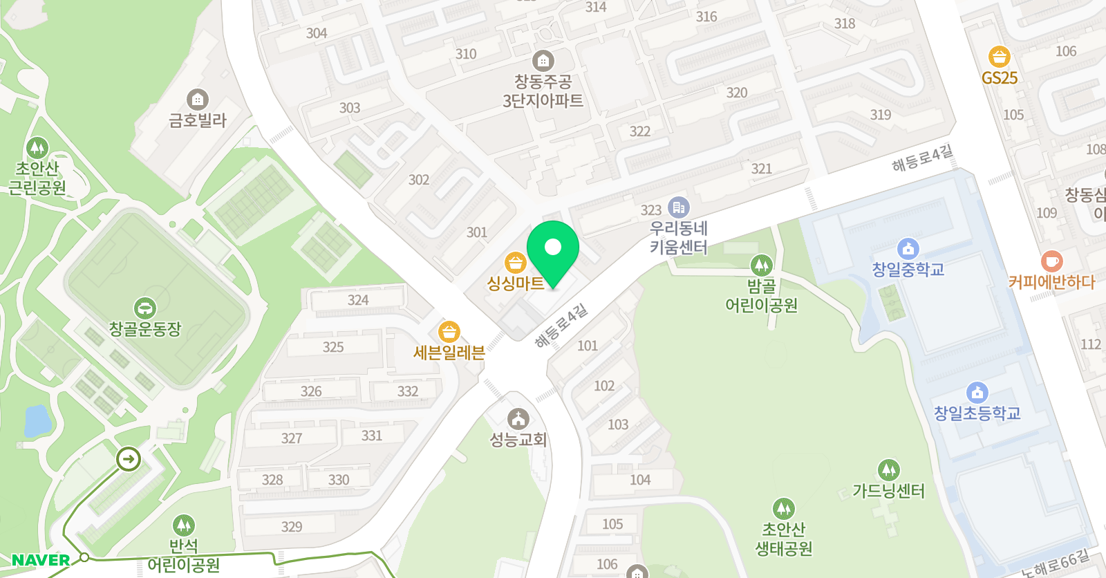 가온누리 창동 태권도 위치