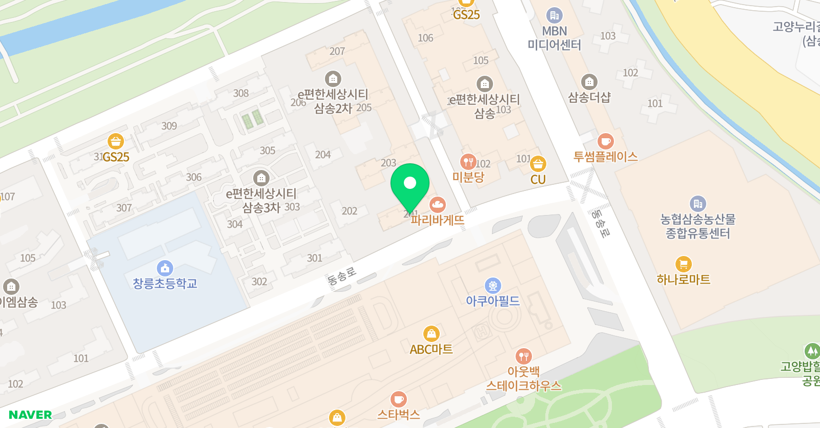 나라찬부부 태권도 위치
