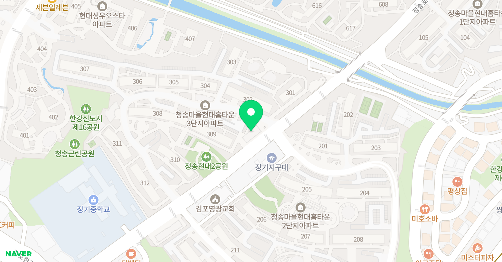 셀파우등생학원 청송학원 위치