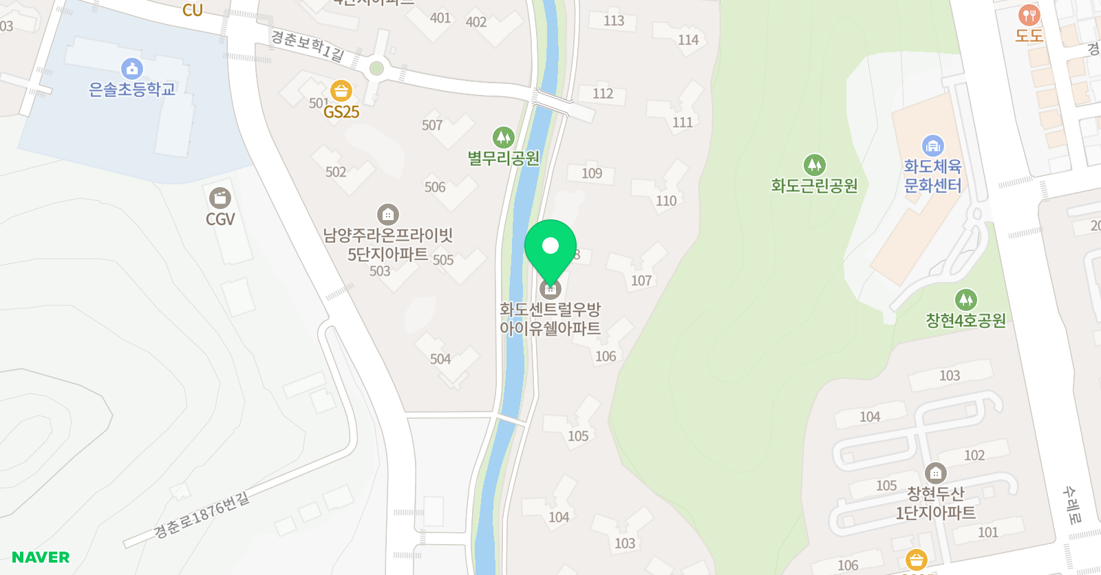 우방바른공부방 위치