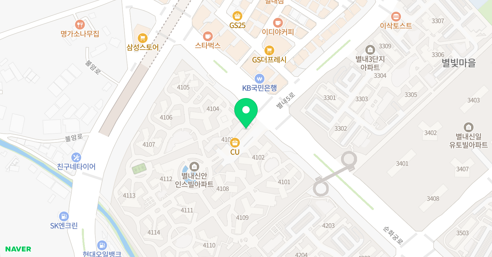 용인대 미리내 태권도 위치