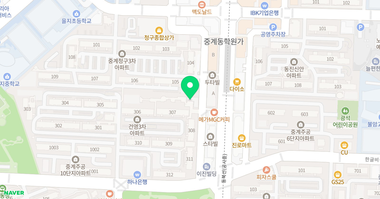 배틀 영어학원 위치