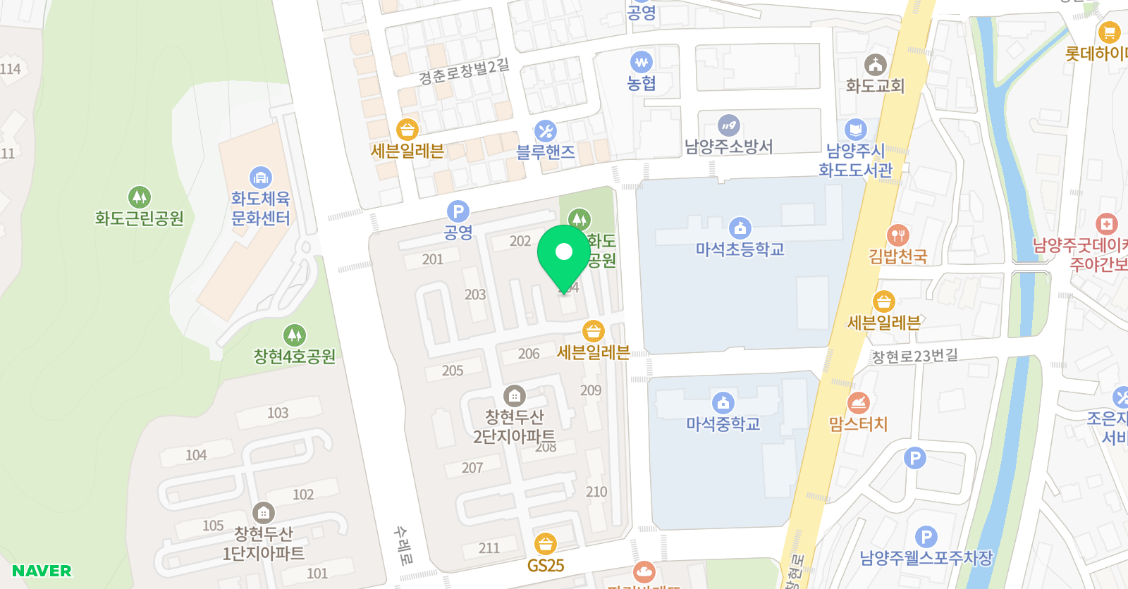 셀파우등생교실 마석두산교실 위치