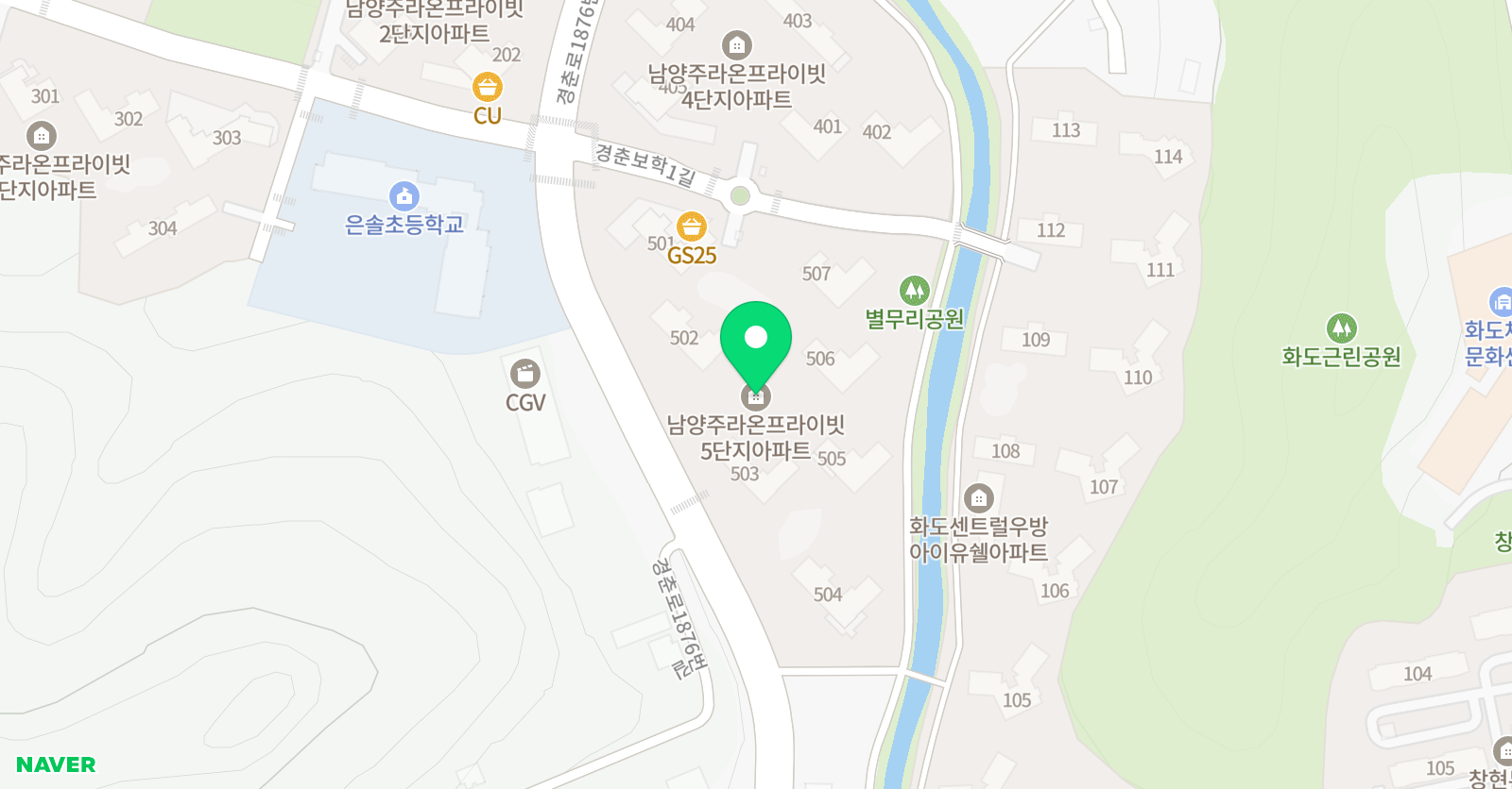 라온홈런 학습센터/홈런공부방 위치