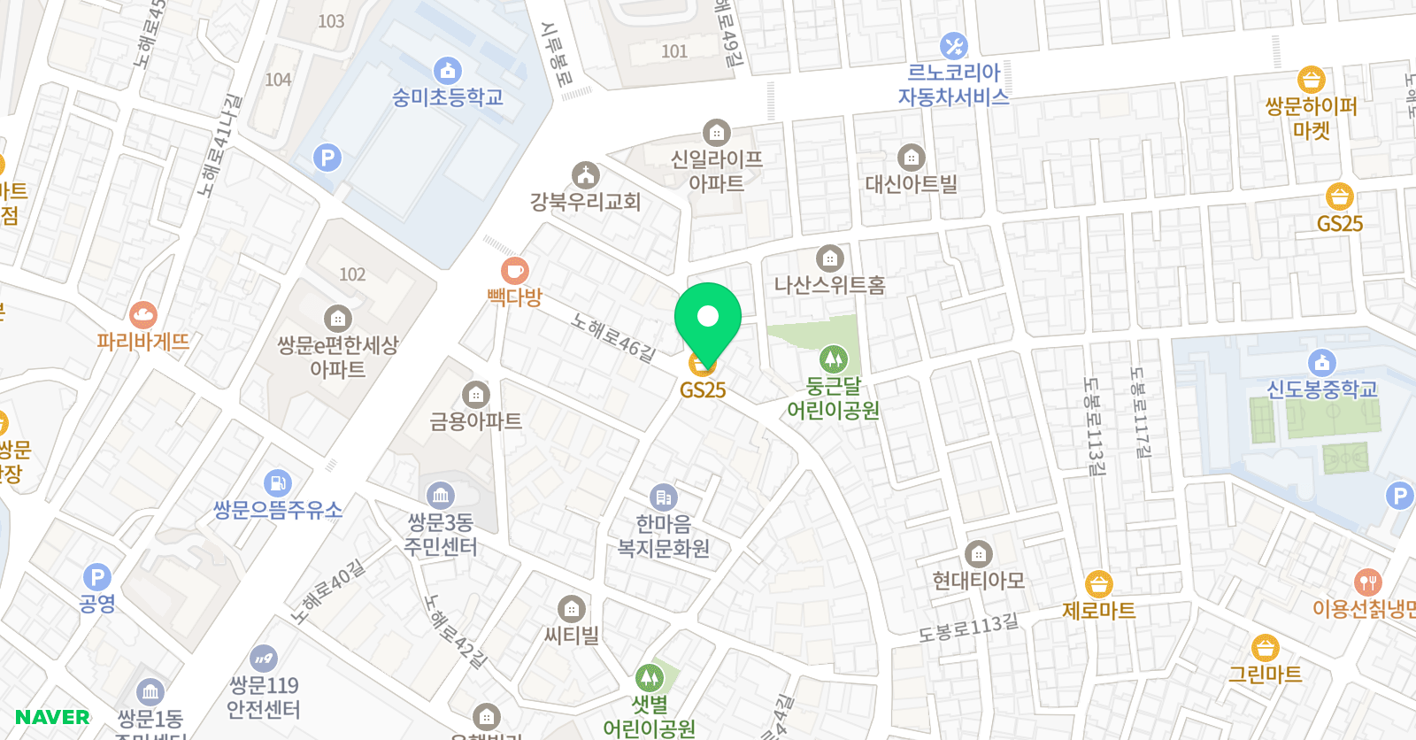 재능스스로 러닝센터 쌍문탑학원 위치
