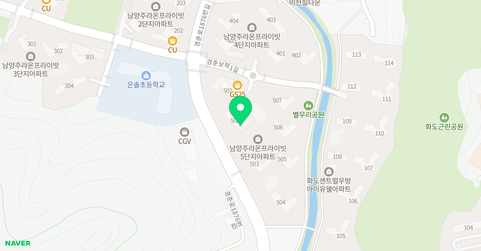 라온 공부방 위치