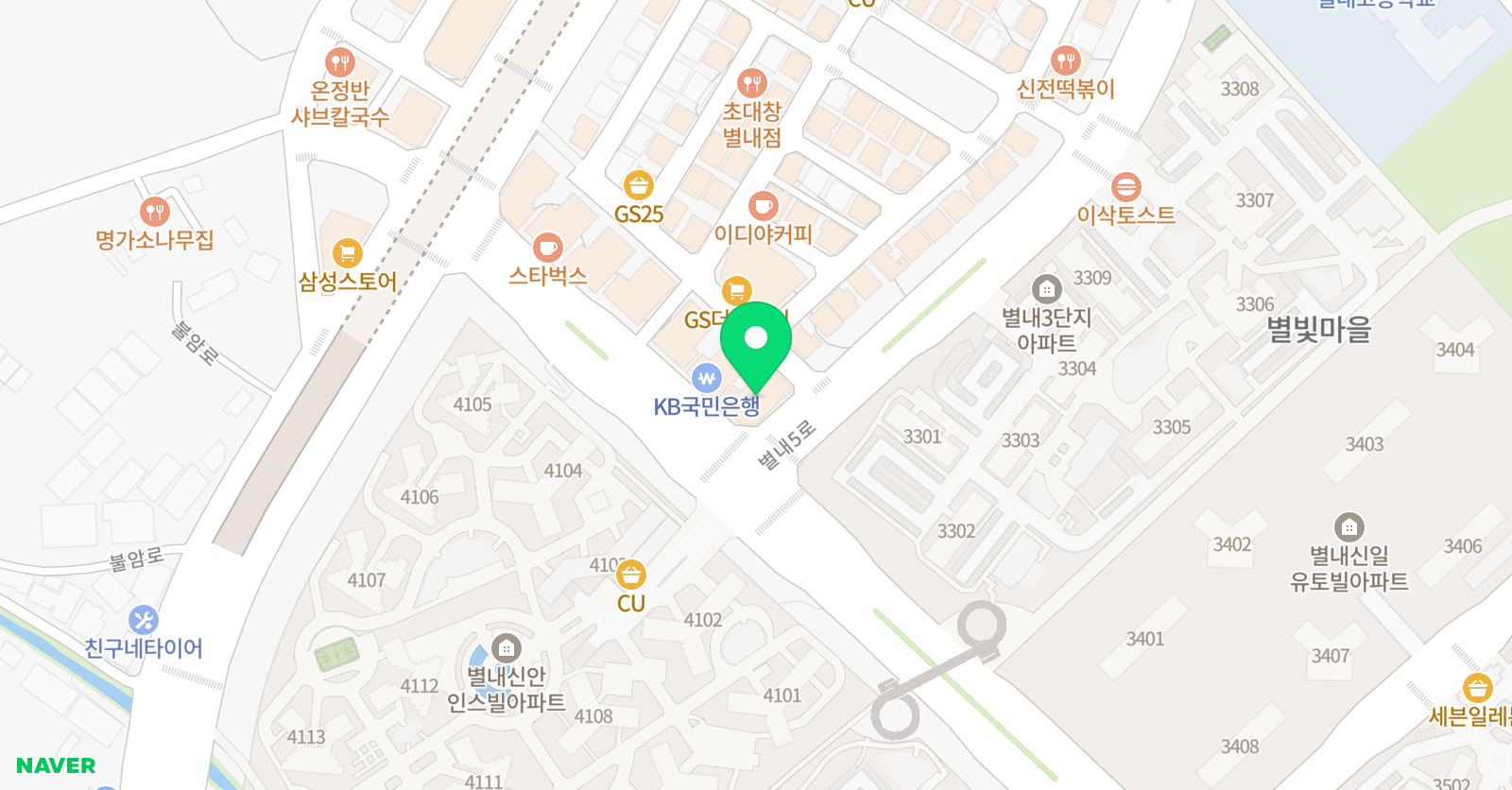 재능교육 별내직영학원 위치
