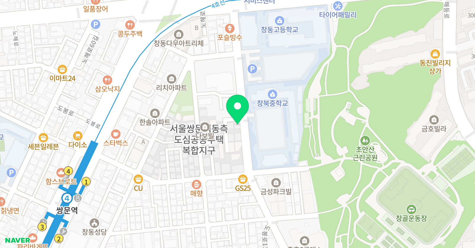 지앤비 영어전문교육 창동캠퍼스 위치