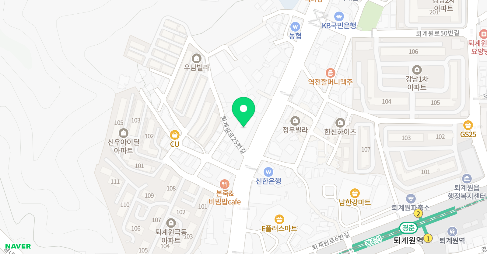 대교 하이캠퍼스 퇴계원학원 위치