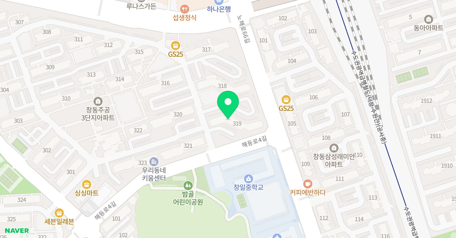 스마트해법 수학 창동주공3단지점 위치