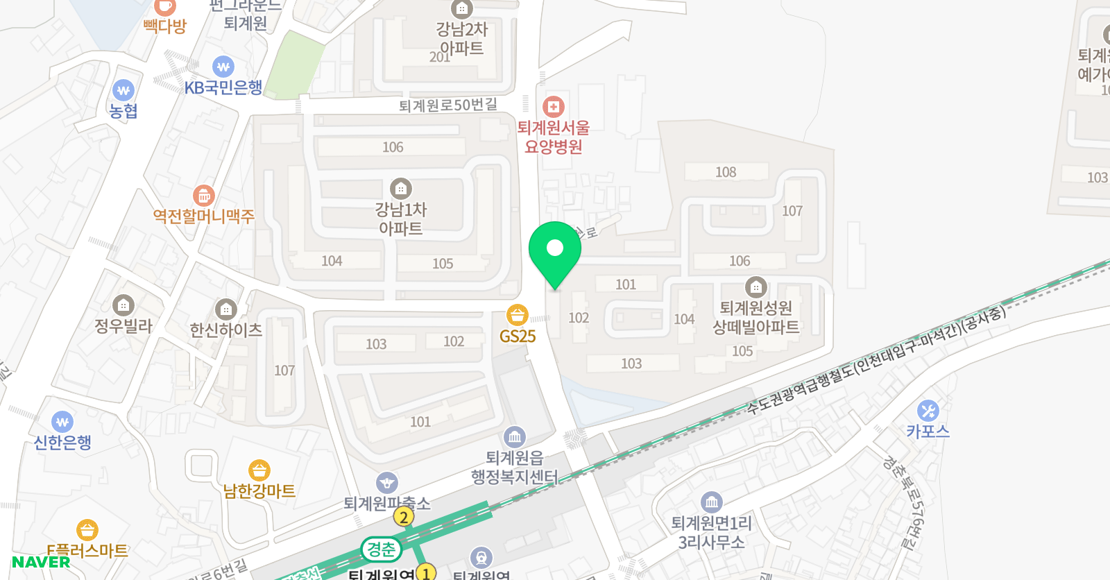 비룡 태권도 퇴계원 위치