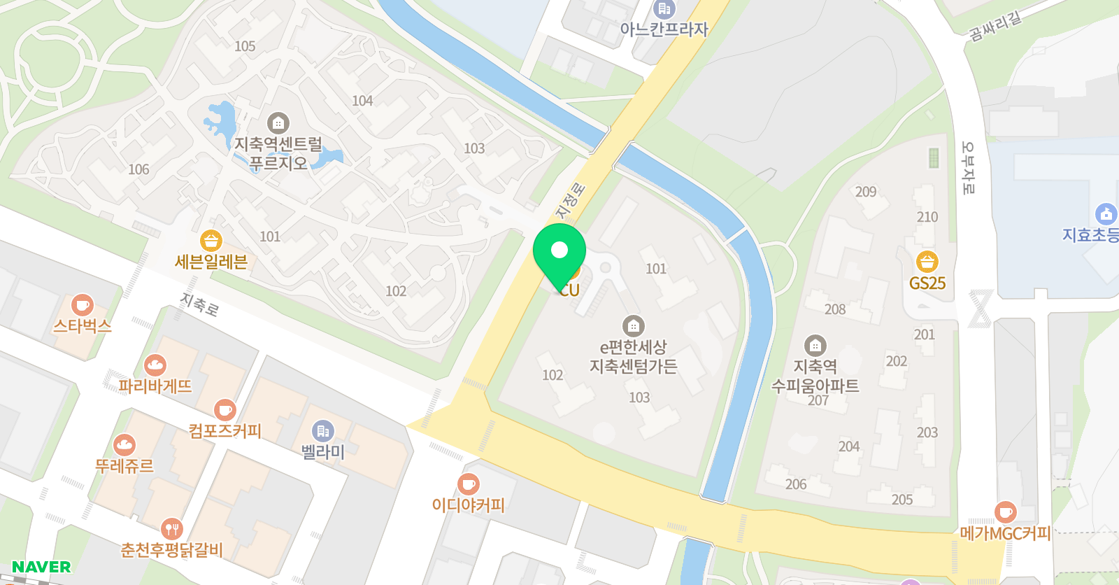 크리아트 고양지축교육원 위치