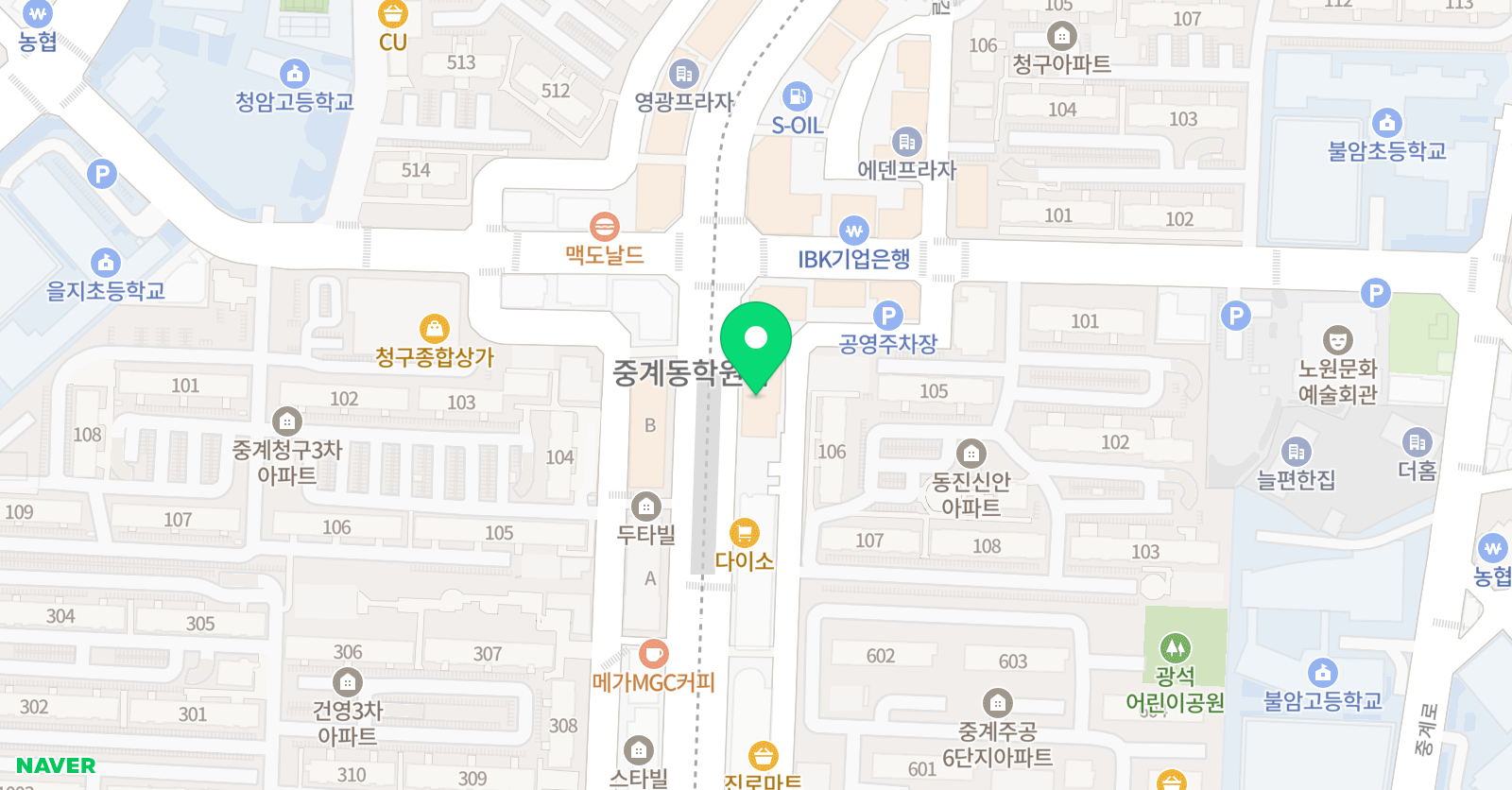 생각의좌표 아이비학원 위치