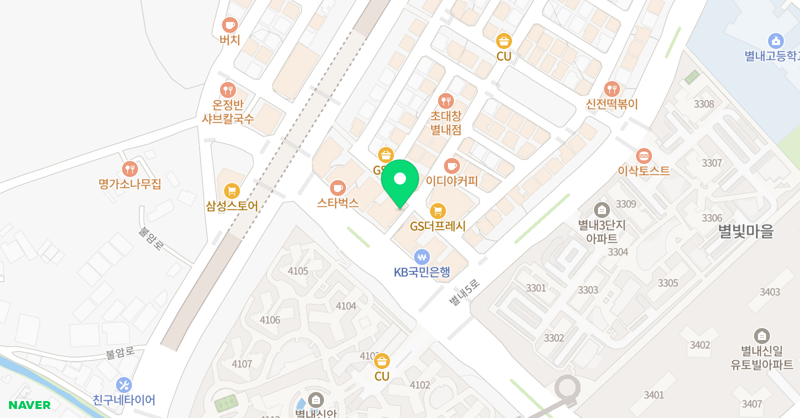 눈높이러닝센터 별내학원 위치