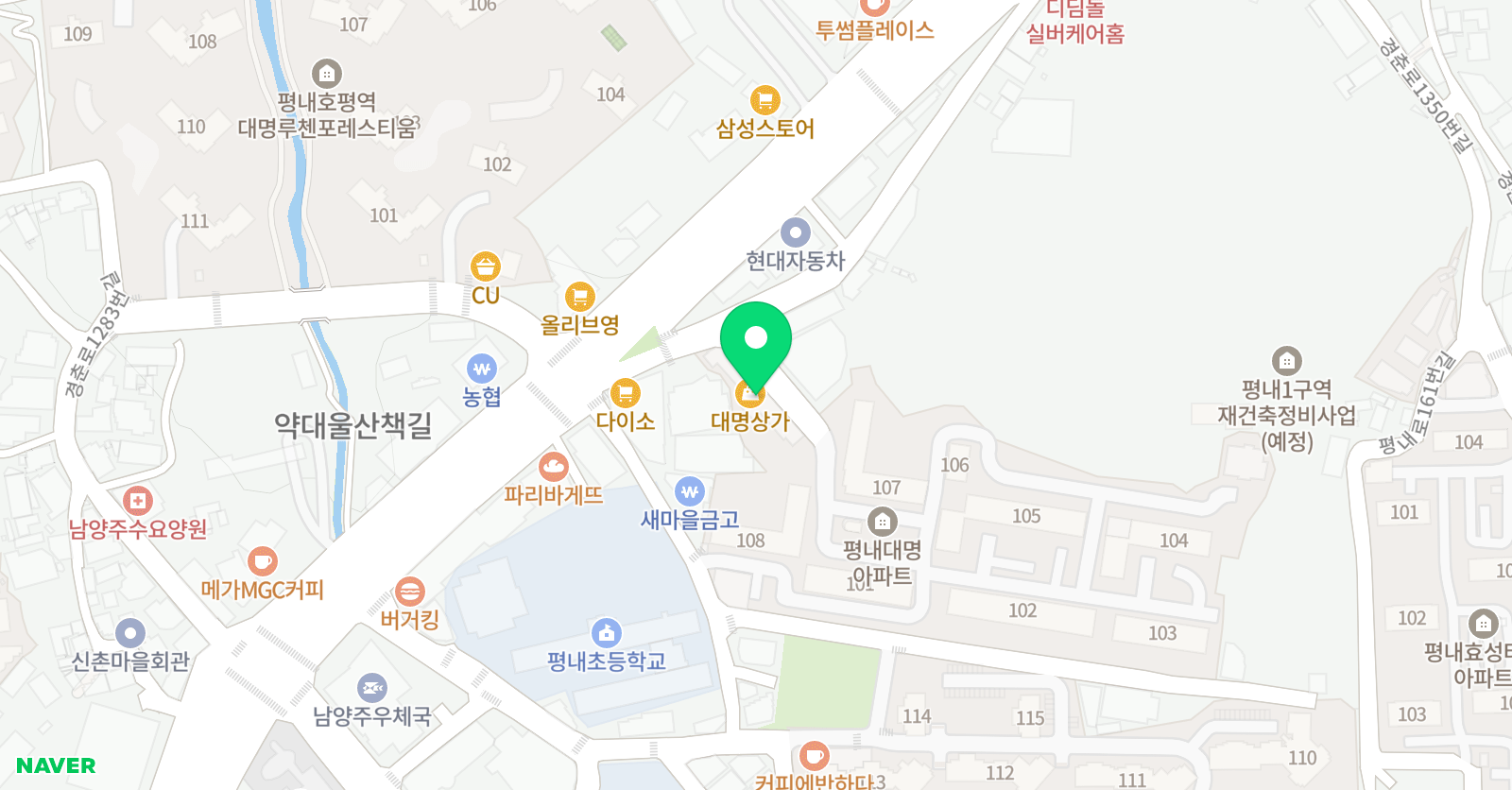 MIRACLES 백봉 태권도장 위치
