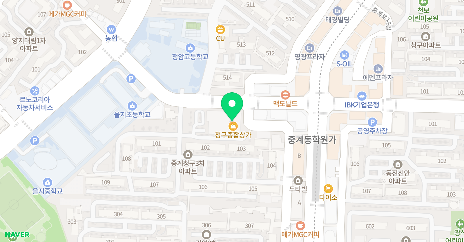 코드이움 노원학원 위치